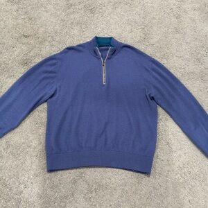 Greyson Men's Zip-Up Sweater in Blue